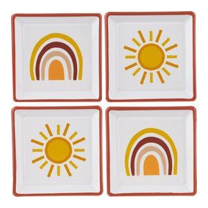 4 Sun & Rainbow Trinket Dishes